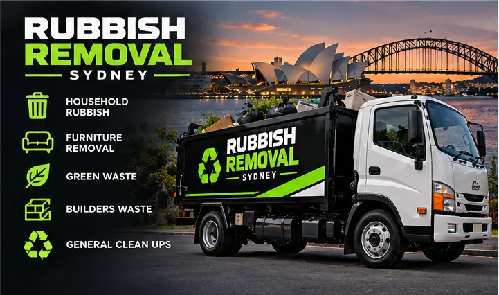 Rubbish Removal Sydney services: household rubbish, furniture removal, green waste, builders waste and general clean-ups